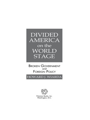 cover image of Divided America on the World Stage